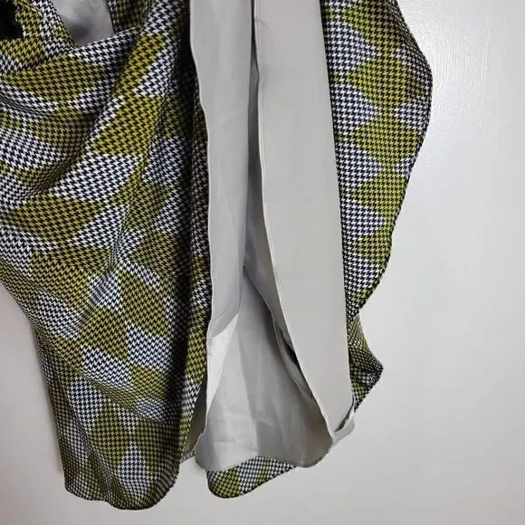 Chartreuse Harlequin Houndstooth Dress - Picture 12 of 15
